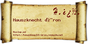 Hauszknecht Áron névjegykártya